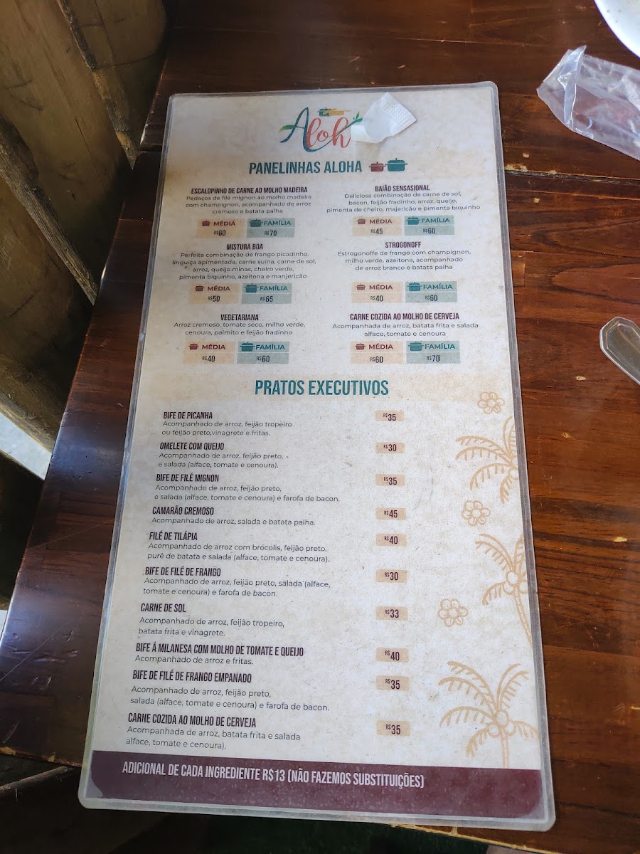 Menu Aloha Restaurant-1